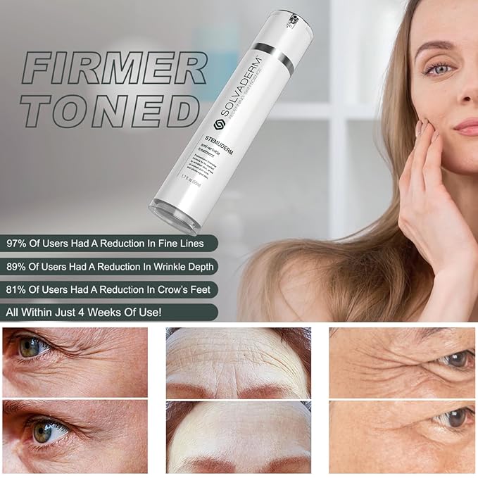 Stemuderm Face & Eye Cream - Anti Aging Skincare - Daily Moisturizer for Fine Lines, Wrinkles & Eyebags - Supports Natural Collagen Production & Elastin - Organic Plant Based Stem Cells - 1.75 fl oz