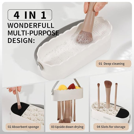 DUcare Makeup Brush Cleaner Shampoo Soap Solid Brush Cleaning Mat Removes Cosmetic Color Brush Cleaner Pad for Cleaning Makeup Sponges Brushes