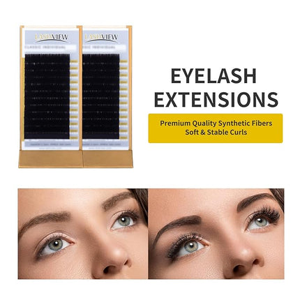 LASHVIEW Eyelash Extension Kit, Lash Extension Practice Kit, with Mannequin Head Practice Exercise Set, Training Lash Extension Supplies