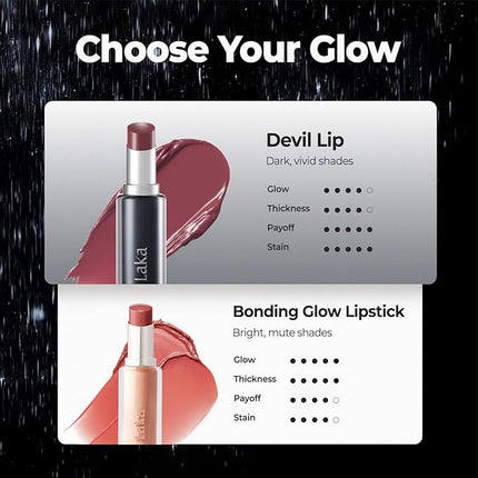 Laka Devil Lip, 3.7g/0.13oz, Vivid color Lipstick, Long-Lasting Bold Stian, Hydrating & Melting Glow with Non-Creasing, K-Beauty (#805 Marron)