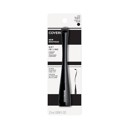 COVERGIRL Get In Line Liquid Eyeliner, Black Vinyl, 0.08 Fl oz (Pack of 2)