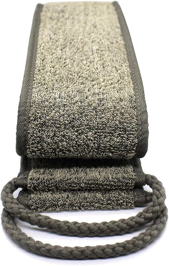Loofah Back Scrubber, 50 Inch Extra Long Natural Flax Exfoliating Back Scrubber for Shower for Men Women, Deep Clean & Invigorate Your Skin