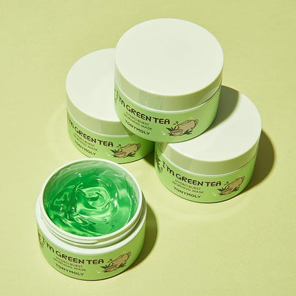TONYMOLY I’m Green Tea Hydro Burst Morning Mask – Refreshing Gel Mask for Dull, Tired Skin – Hydrating, Calming, with Green Tea, Bamboo & Centella Asiatica Extracts – Paraben & Alcohol Free