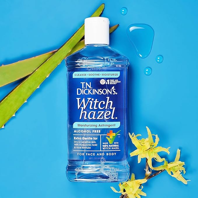 T.N. Dickinson's Witch Hazel Alcohol Free Moisturizing Astringent | 100% Natural Witch Hazel | Calms, Nourishes, Hydrates Skin | for Face & Body | 16 Fl Oz