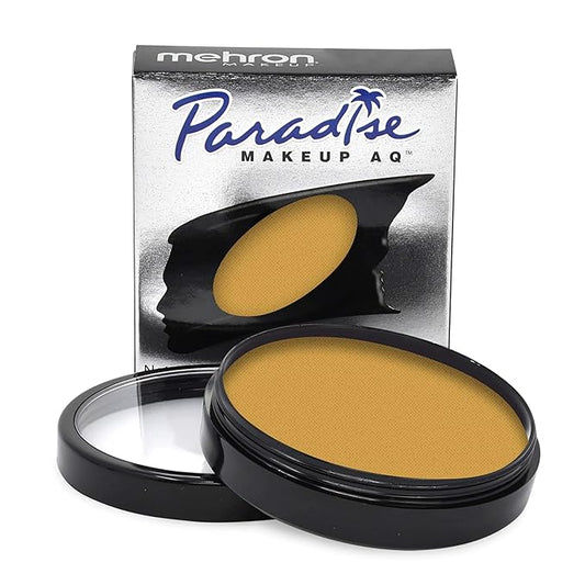 Mehron Makeup Paradise Makeup AQ Pro Size | Stage & Screen Performance, Face & Body Painting, Beauty, Cosplay, and Halloween | Water Activated Face Paint, Body Paint 1.4 oz (40 g) - Dijon