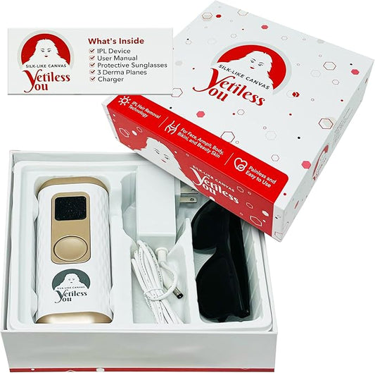 IPL Hair Removal Device, Laser Remover for Women & Men, at-Home Cooling Epilator with Quartz Tube, Hair Removal Machine for Yetiful Skin, Maquina Depilar (White)