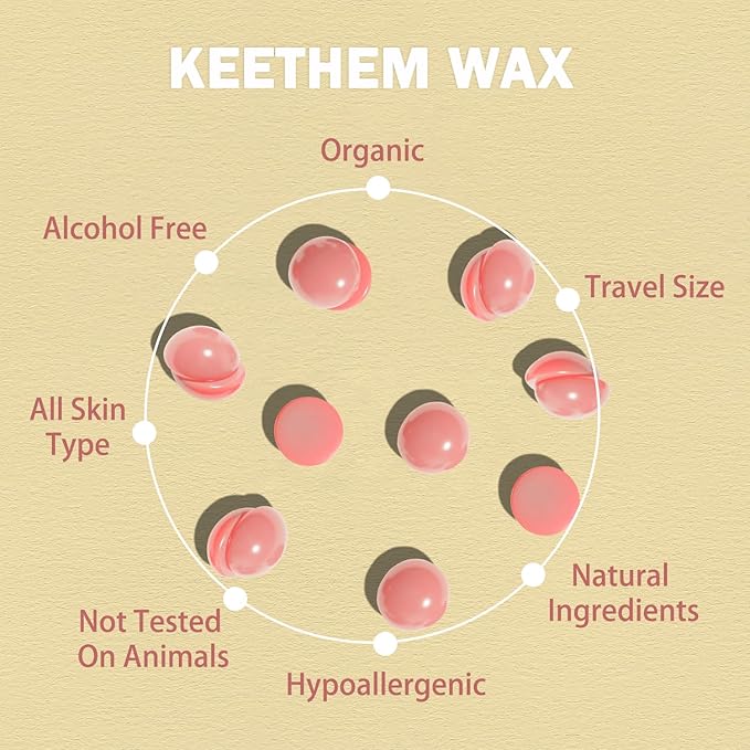 Wax Beads,5 Packs Hard Wax Beads Waxing at Home for Hair Removal - Hard Wax for Sensitive Skin Women with sticks, Bikini Brazilian Body Face Waxing (5 * 100g, Coconut & Rose)