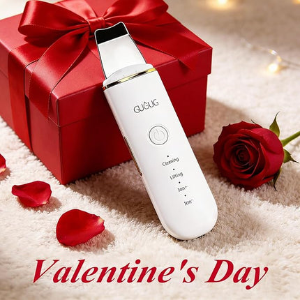 GUGUG Skin Scrubber Face Spatula Skin Spatula Pore Cleaner Blackhead Remover Tools for Facial Deep Cleansing-4 Modes -White