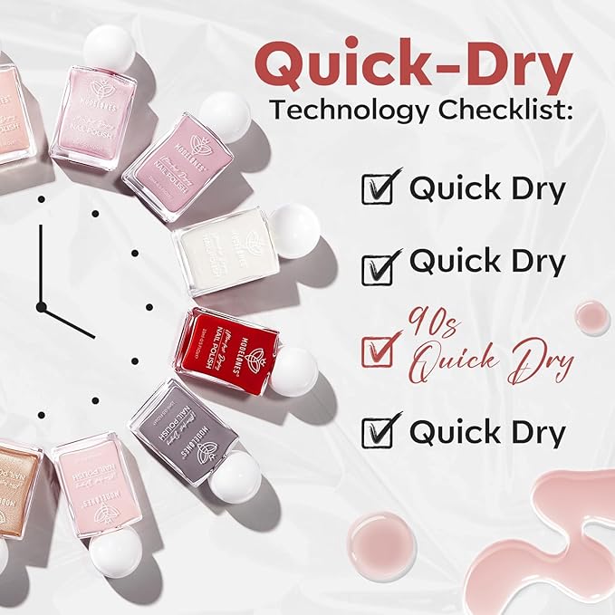 modelones Jelly Nude Nail Polish, 15 ml Jelly Natural Pink Translucent Color Quick Dry Nail Lacquer Strengthener Long Last Shine Fingernail Toe Nail Art DIY Home Travel Manicure Gift for Women Girls