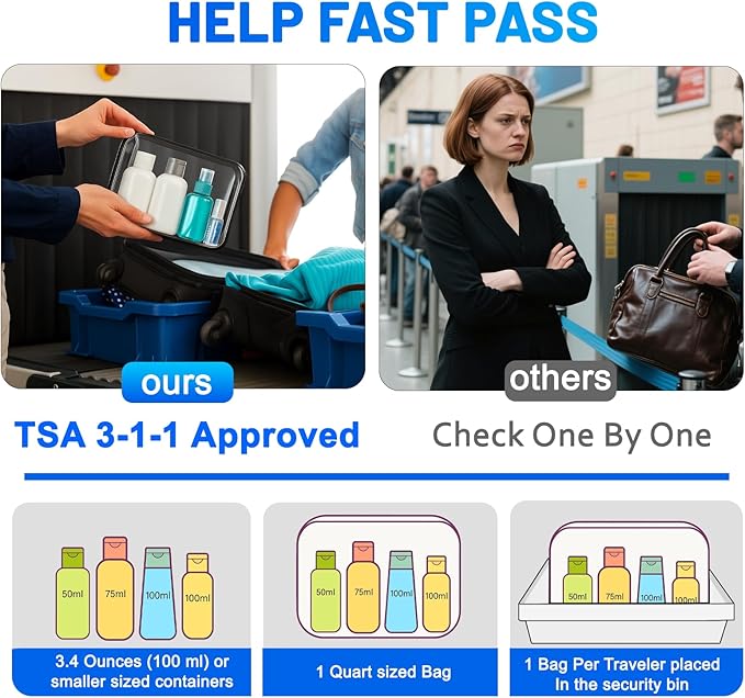 12 PCS Clear Makeup Bag for Women with Zipper, TSA Approved Toiletry Pouch, Cosmetic Bag Bulk for Travel Organizer Diaper, Toy, Gift (White)