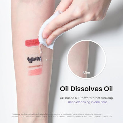 caraseoul Gentle Grinding Cleansing Balm Makeup Remover with BHA Salicylic Acid & Bakuchiol, Vegan, Non-Greasy Texture, Cleansing Oil Travel Size, Korean Skin Care, For All Skin Type (50ml/1.69 fl.oz)