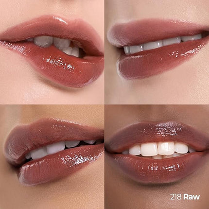 Laka 24HR Bonding Glow Lipstick, 3.7g/0.13oz., Long Lasting High-Shine Lipstick with Rich Color & Glassy Finish (#218 Raw)