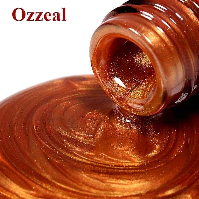 Pearl Gel Nail Polish,Champagne Glitter Gel Nail Polish Sparkle Shimmer Gel Glitter Nail Polish Fall Winter Soak off LED UV Gel Nail Polish for Art DIY Manicure 15ML