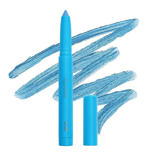 about-face Shadowstick – Long-Wear Cream Eyeshadow Stick – Matte & Pearly Finishes – Vegan, Cruelty-Free, Clean Beauty – 0.049 oz (Creature- Matte Blue)