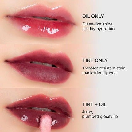 Epielle Herg Dual Lip Tint & Oil Pinot Noir & Bubble Berry, Double-Ended 2-in-1 Korean Lip Tint & Lip Plumper, Long-Lasting, Stocking Stuffers