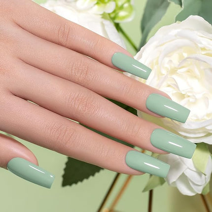 RARJSM Light Green Gel Nail Polish Pastel Green Gel Nail Polish 1PCS 15ML Spring Summer Color GelPolish Soak off U V LED Curing Required Nail Art French Manicure Salon DIY at Home