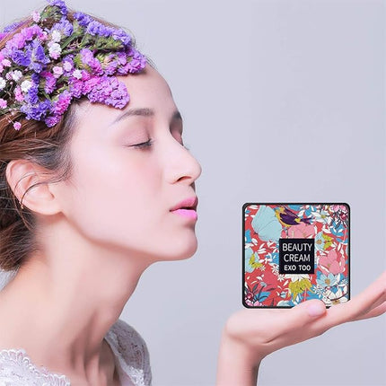 NUIBO Air Cushion CC Cream Mushroom Head, Moisturizing Concealer Makeup Base, Primer Liquid Foundation Long Lasting with Mushroom Makeup Sponges 【Natural】