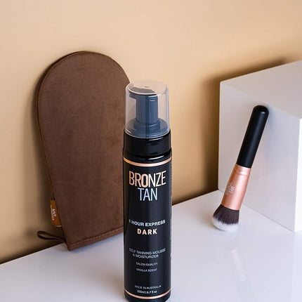 Bronze Tan Self Tanning Brush for Face and Kabuki Self Tanner Brush for Sunless Tanner - Self Tan Applicator for Face - Self Tanning Face Brush - Substitute for Face Tanning Mitt