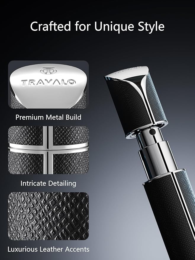 Travalo AQUA Perfume Travel Refillable Bottle, Bottom Filling Fragrances Perfume Atomizer, Mini Cologne Dispenser, Portable Sprayer for Women Men, Gift
