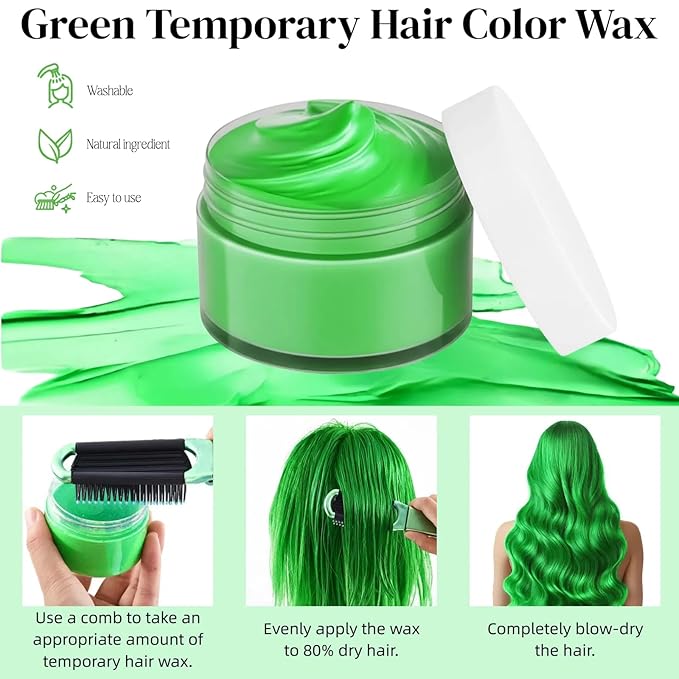 Libima Halloween Jokers Makeup Kit, Complete Jokers/clown Makeup Accessories Face Paint Mouth Scar Sticker Green Disposable Hair Cream Folding Comb Brush for Halloween Cosplay Carnival Party