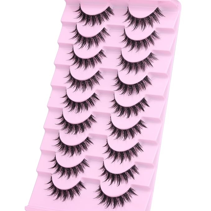 Manga Lashes Wispy False Eyelashes 3D Natural Eye Lashes Spiky Fake Lashes Anime Lashes Natural Look Chinese Makeup Lashes Pack by ALPHONSE