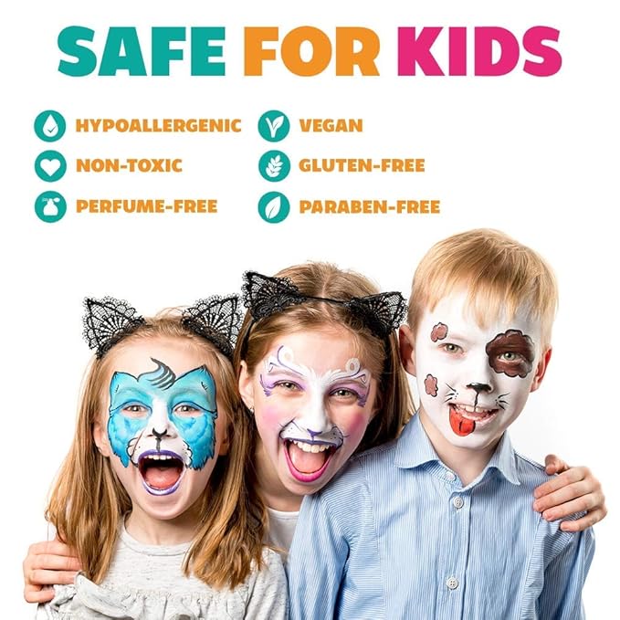 Kraze FX Dome Stroke - Jalapeno (25 gm), Professional 1-Stroke Split Cake, Hypoallergenic, Non-Toxic, Water Activated Face & Body Painting Makeup Supplies for Sensitive Skin, Kid Safe, Adults