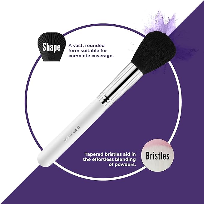 OFRA Makeup Brush #6 Powder - Powder Brush for Pressed, Loose Setting, Blush, Bronzer and Contour - Fluffy Makeup Brush