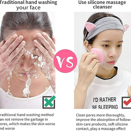 Silicone face Scrubber for Women Facial Cleansing Brush Silicone Face Wash Brush Manual Waterproof Cleansing Skin Care Face Brushes for Cleansing and Exfoliating