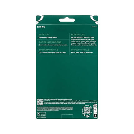 EcoTools Makeup Brush Cleansing Pad, Brush Cleaner Mat For Deep Cleaning Tools, Use With Makeup Brush Shampoo, 100% Silicone, Easy To Clean, Features Suction Cup For Easy Usage, Cruelty-Free, 1 Count