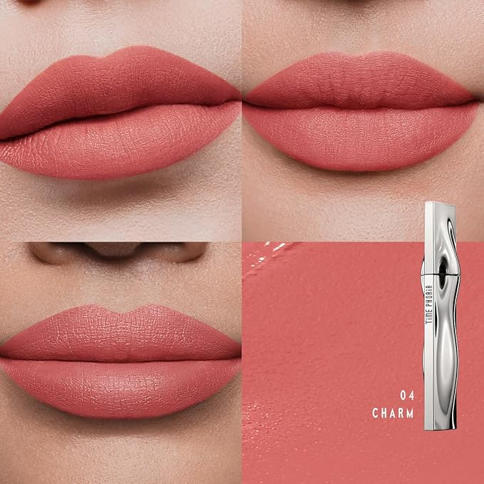 ETERNAL LIP MATTE-Long Lasting Lip Stain, Waterproof and Transferproof Lip Tint, Mask-friendly, Matte Finish Lipstick, Lightweight, High Coverage, Vivid Color (04 CHARM)