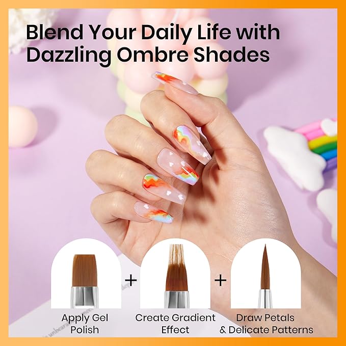 Beetles Nail Art Brushes 8pcs – Crystal Nail Art Tools 5pcs Double-headed Nails Dotting Tool, 3pcs Striping Liner Brushes for Nails with Pearls Bowknot Stickers, DIY Home Salon Manicure Design Tools