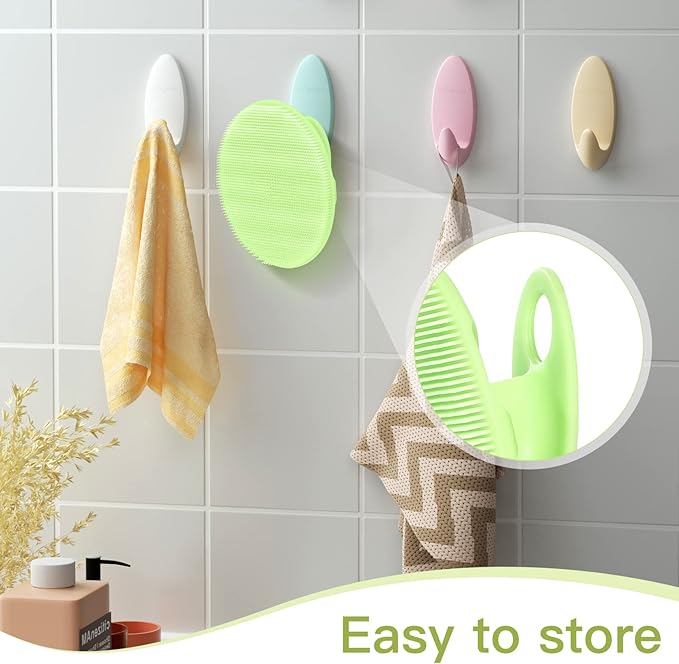 INNERNEED Food-Grade Soft Silicone Body Cleansing Brush Shower Scrubber, Gentle Exfoliating and Massage for All Kinds of Skin (Green)