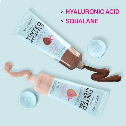 wet n wild Bare Focus Tinted Hydrator Matte Natural Finish, Oil-Free Tinted Face Moisturizer Makeup, Hyaluronic Acid, Squalane, Sheer To Medium Coverage, Medium Deep (Pack of 2)