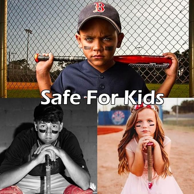 Kaely 3Pcs Face Paint Stick, Baseball Football Softball Eye Black Stick for Outdoor Sports, Black Brown Green Camo Face Body Paint Kit, Easy to Color, Halloween Birthday Party Clown Makeup Sets