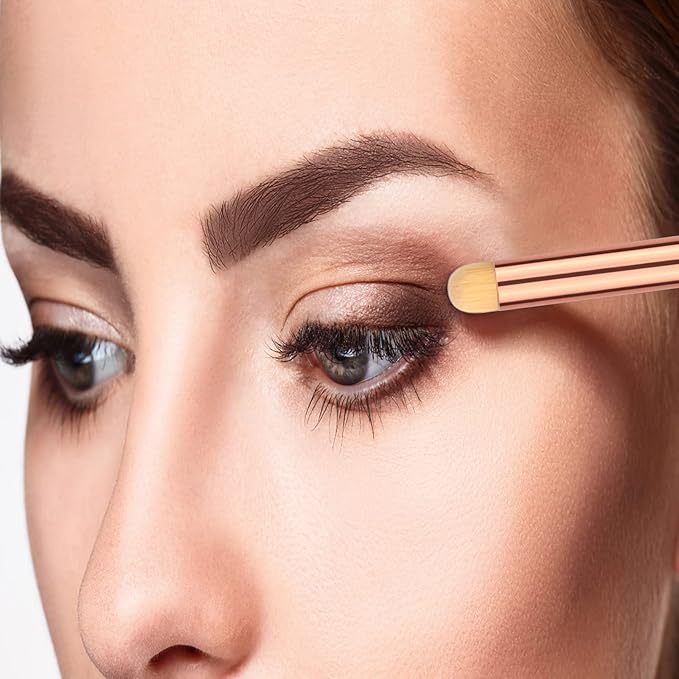 Eye Makeup Brushes Round Professional 3Pcs Concealer Eyeshadow Brush Set Can Blending Brushes for Card Making