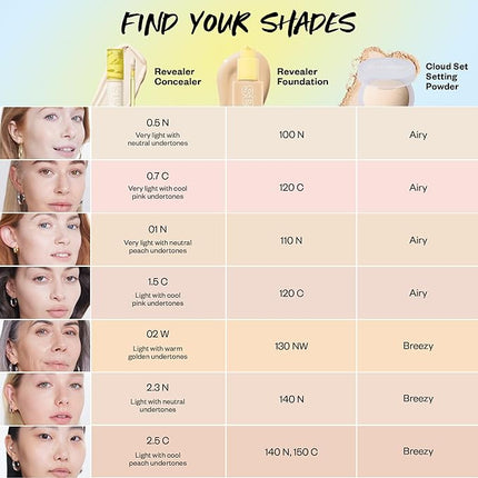 Kosas Revealer Concealer - Medium Coverage Makeup with Hyaluronic Acid, Conceals Dark Circles Under Eyes, Dark Spots and Blemishes + Brightens, Hydrates, Long-Lasting & Vegan, (Tone 01 N)