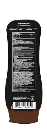Australian Gold Sunscreen Lotion with Instant Bronzer SPF 15, 8 Ounce | Broad Spectrum | Water Resistant | Non-Greasy | SPF 15 8 Fl Oz (Pack of 1)