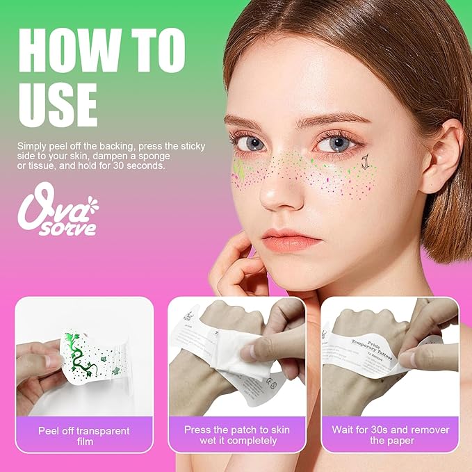 Joker Freckles Face Tattoo - Evil Smile & Haunting Design Temporary Tattoos | Waterproof Fake Freckles for Halloween, Cosplay, Costume Party (8 Sheets)