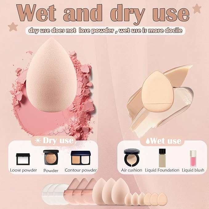 Makeup Brush Set, 52Pcs Makeup Tool Set Premium Synthetic Foundation Concealers Powder Eye Shadows Makeup Brushes Kit for for Beginner Professional, Beige