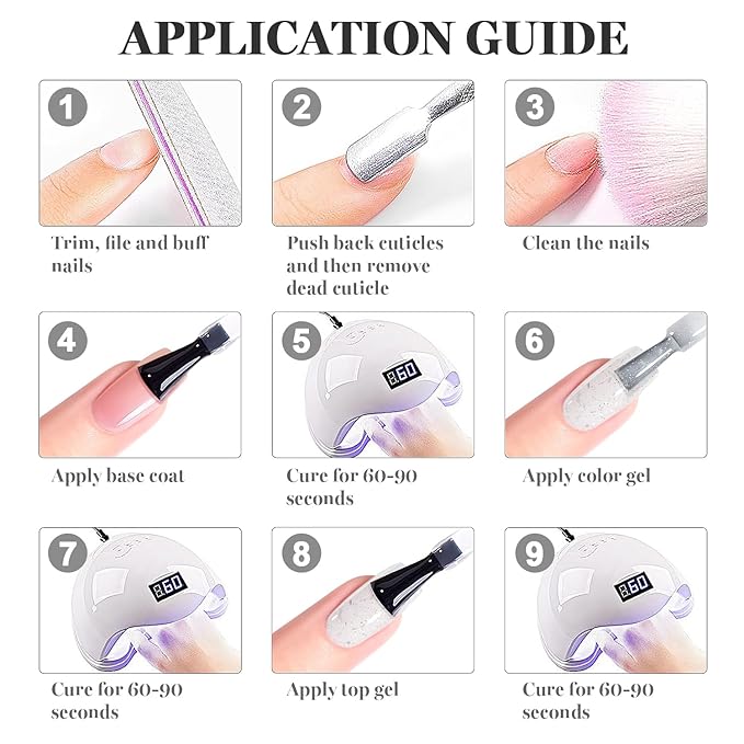 RARJSM Snow Glitter Gel Nail Polish Shiny Diamond Sparkly Chunky Jelly Milky White Silver Shimmer Pigments Opal Gelpolish Soak off Led UV Curing Required for Nail Art Salon Manicure