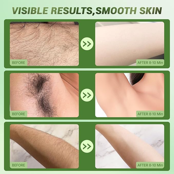 Hair Removal Cream For Women - Painless Body Hair Remover Sensitive Skin Hair Removal For Back Legs Fast And Gentle 6.76 Fl Oz