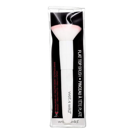 wet n wild Kabuki Brush, Flat Top for All Formulas, Densely-Packed Synthetic Bristles, Ergonomic Handle for Comfortable Control
