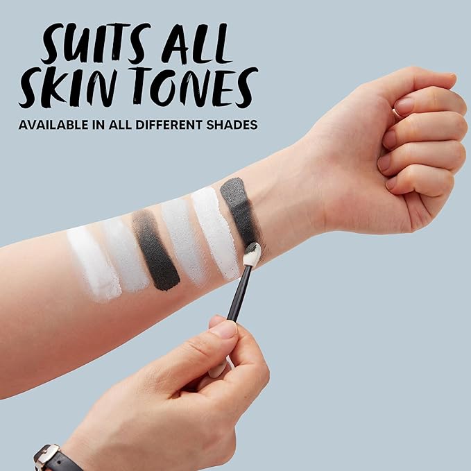 Spooktacular Creations Halloween Makeup Palette 3 Colors Skeleton Face Body Paint with Double-headed Brush for Adult Cosplay SFX Makeup Cosplay Dress Up (7 Oz, Black White Gray )