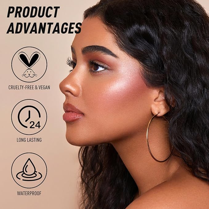 Highlighter Makeup Palette Face Body Shimmer Glitter Illuminator Highlighter Make up Kit Long Lasting Highly Pigmented Highlighters Makeup Palette #2 Blossom Pink