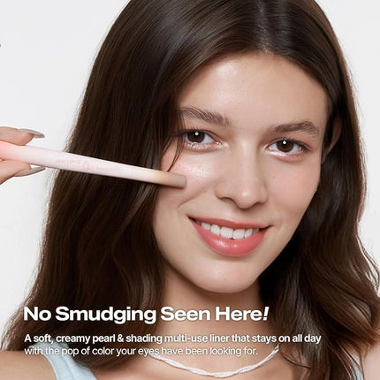 2aN Color Play Dual Liner | 2-in-1 Aegyo-sal & Shading Pencil | Long-Lasting Pearl & Matte Duo Liner for K-Idol Eye Makeup | Easy to Blend, All-Day Wear (0.006oz+0.02oz) (03 Taro Bunny)