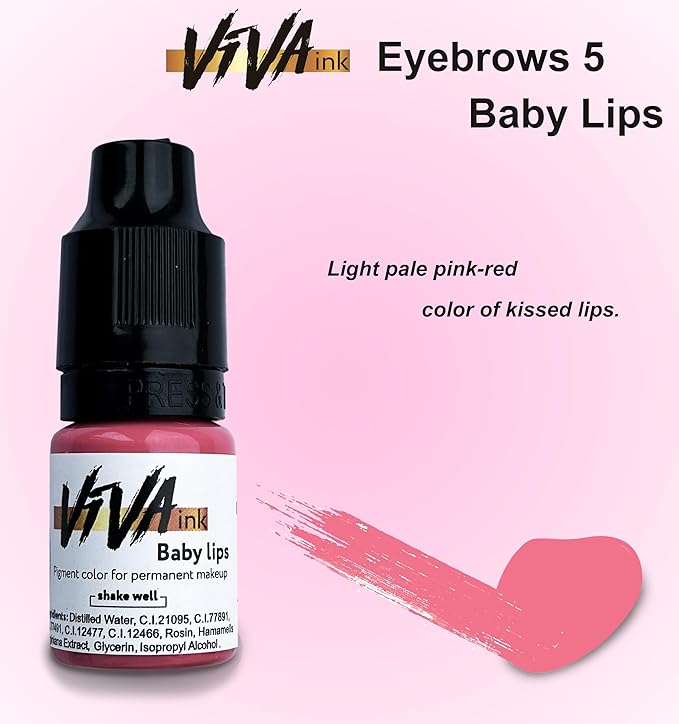Lip Pigment – Baby Lips – Permanent Lip Makeup – Microblading Ink for Durable and Colorful Lips – Long Lasting Color Lip Cosmetics (0.2 oz)