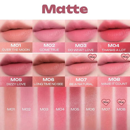 Peripera Slip On My Lip 10 Colors, Long-Lasting Shine Slim Lipstick, Slick Lip Crayon, Long Lasting, Satin, Matte, Glowy Korean Lip, K Beauty (M06 LONG TIME NO SEE, One Size)