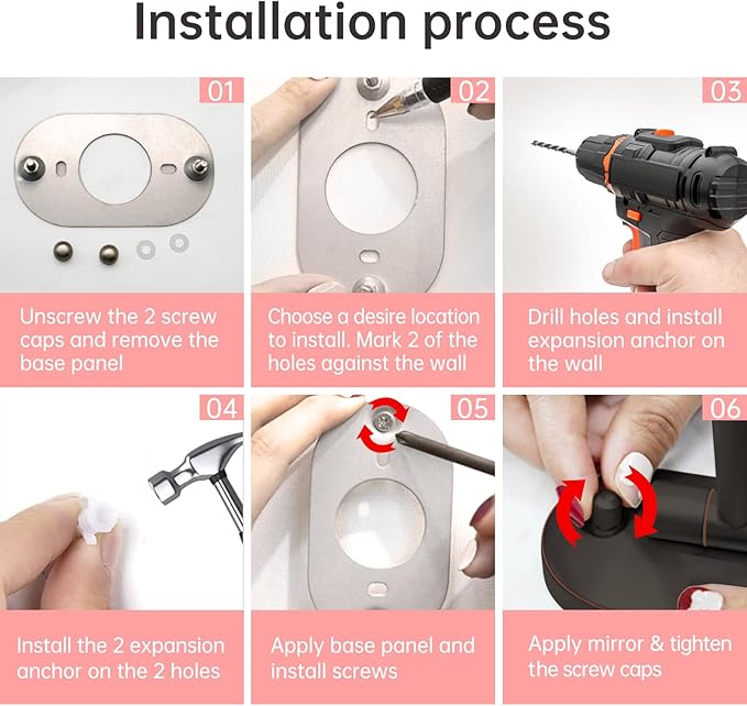 20X/1X Wall Mounted Lighted Makeup Mirror, Rechargeable Double Sided Magnifying Bathroom Lighted Mirror, 3 Color Modes Touch Dimmable Extended Arm 360 Rotation, Antique Bronze