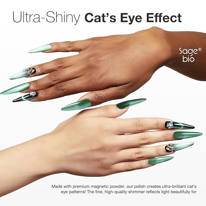 15ml Cat Eye Gel Nail Polish with Magnet Shimmer Glass Bead Effect 16