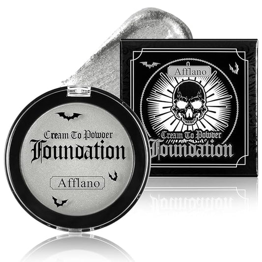 Metallic Silver Face Paint, Professional Full Coverage Shimmer Silver Body Paint for Kids & Adults, Long Last Blendable silver Metal Face Painting for Halloween Makeup,Tin Man FX, Alien, Cosplay,Stage